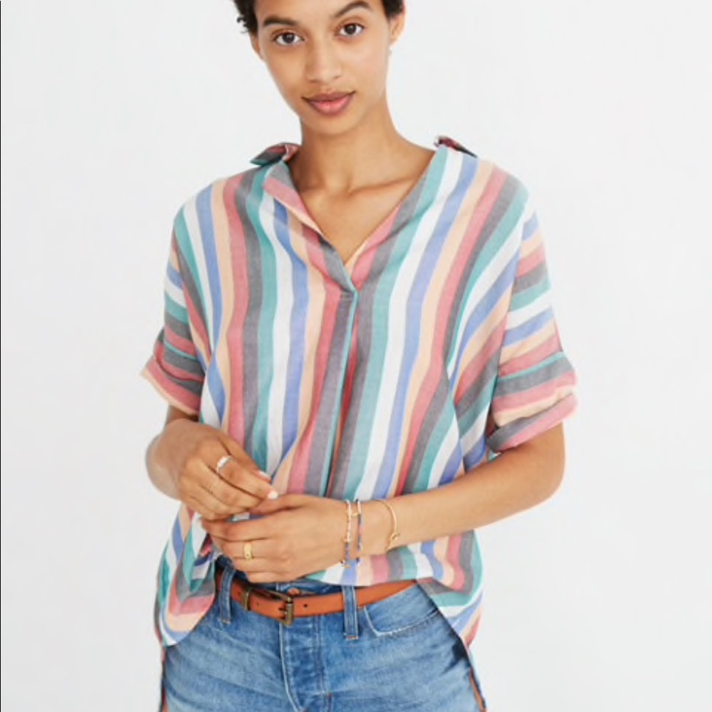 Madewell Courier Button Back Shirt
